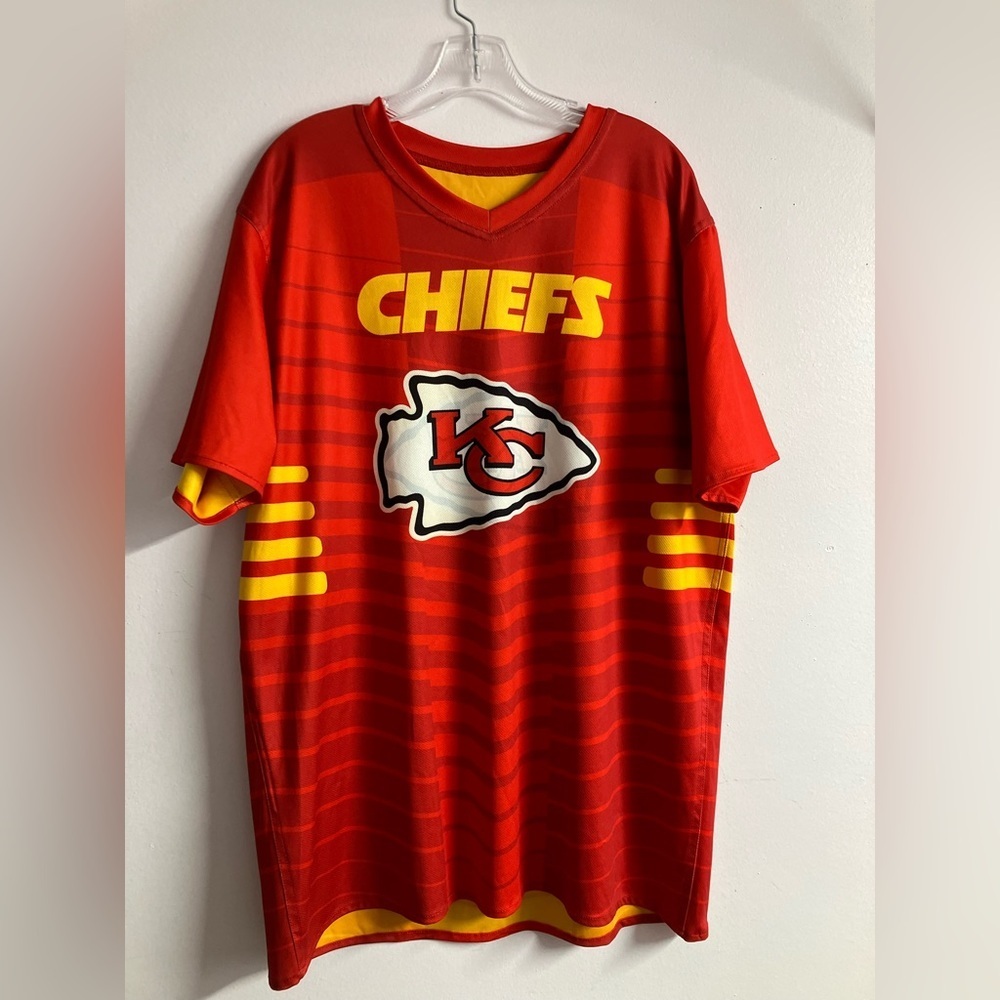 Kansas City Chiefs Men’s Jersey, XL, Orange/Yellow/White🏈🏈, NFL Flag Football